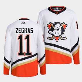 Men%27s Anaheim Ducks #11 Trevor Zegras White 2022-23 Reverse Retro Stitched Jersey Dzhi->anaheim ducks->NHL Jersey
